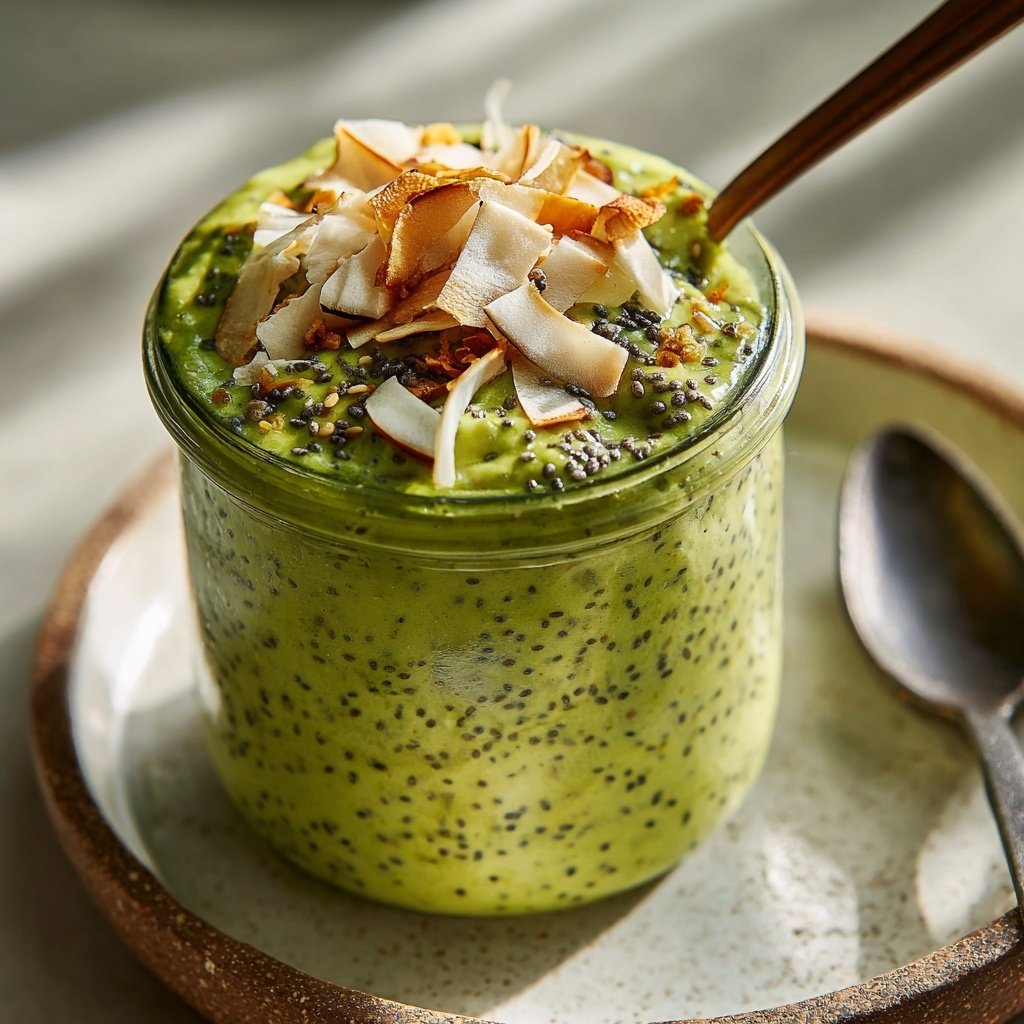 Matcha Coconut Chia Pudding