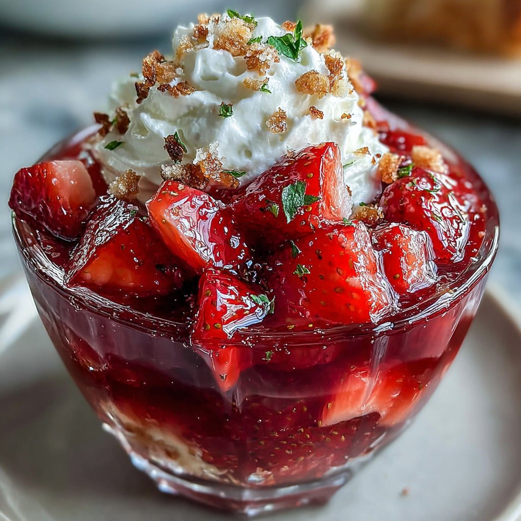 Strawberry Jello Cup Dessert