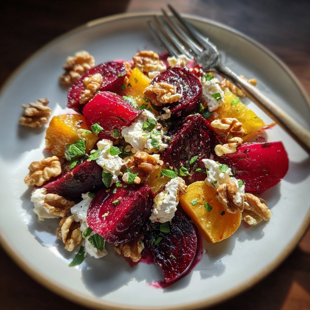 Roasted Beet and Goat Cheese Salad