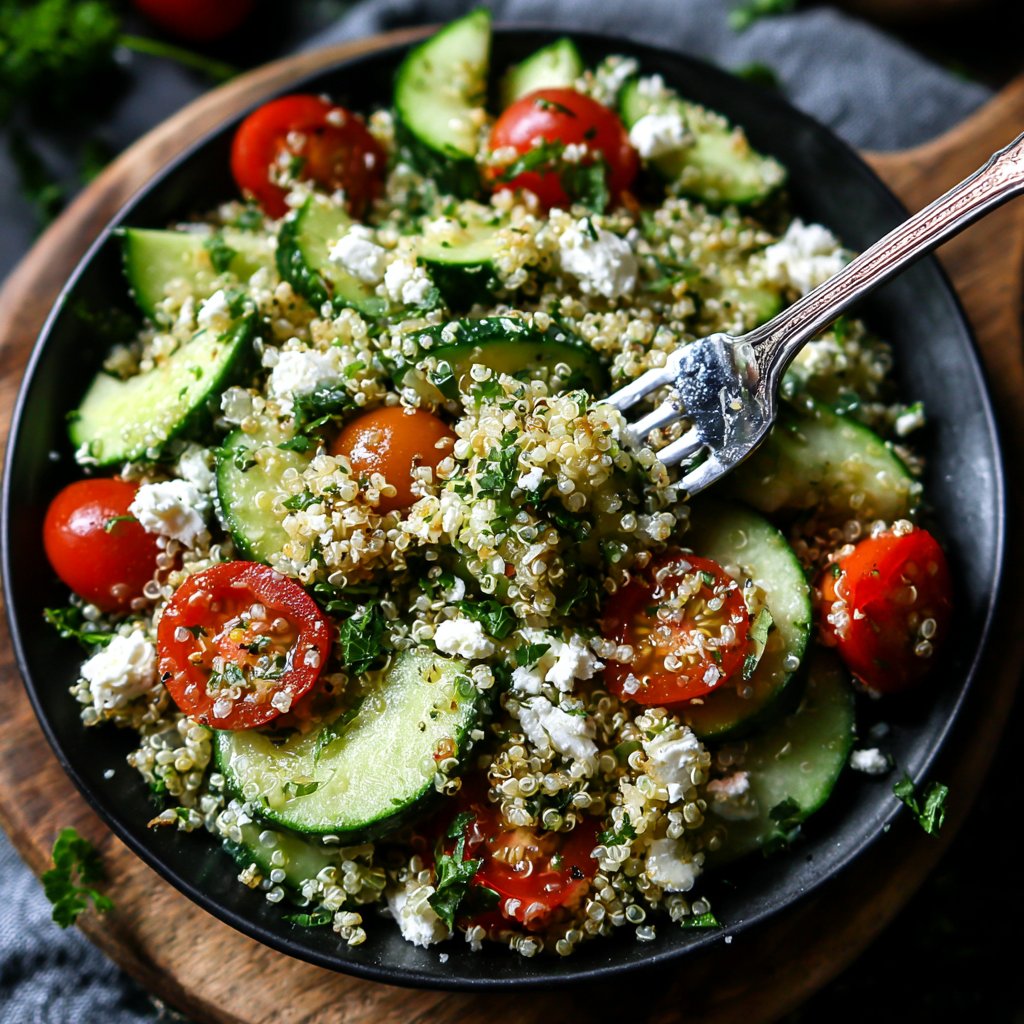 Quinoa Cucumber Salad with Feta